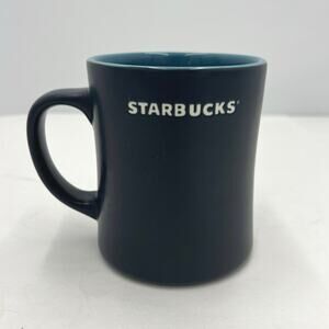 Starbucks Coffee Tea Mug Cup Embossed White Polar Bear Blue Inside Limited 16oz